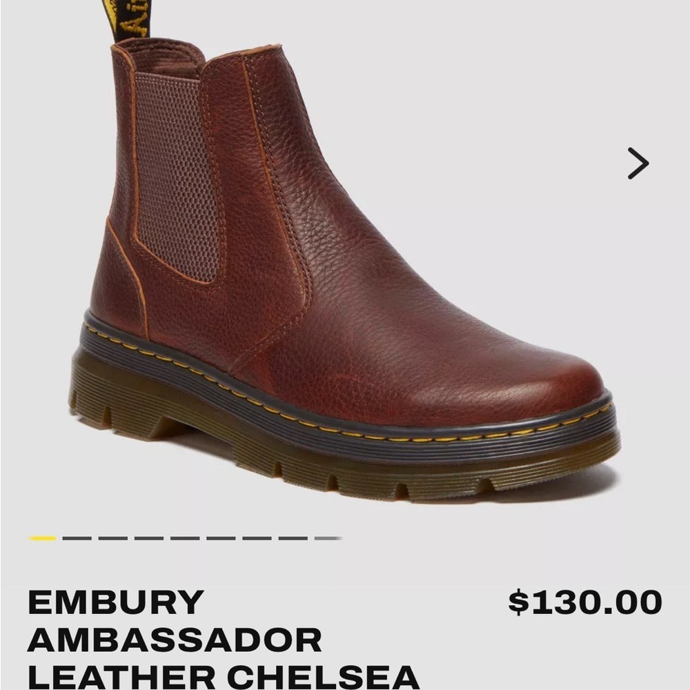 New Dr. Marten’s Embury Ambassador Chelsea Leather boots size 8 women’s 7 men's